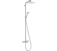 Hansgrohe Conjunto bañera/ducha Croma E Showerpipe 280 1jet con termostato y rociador lluvia cromo