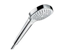 Hansgrohe Alcachofa de ducha Croma Select E – EcoSmart 9 l/min – Blanco/Cromo 26811400