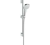 hansgrohe Croma Select E Set de Ducha Vario, Ahorro de Agua 9 l/min con Barra de Ducha 65 cm, Blanco/Cromo, 26583400