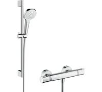 Hansgrohe Ecostat conjunto de ducha a pared con termostato cromo-blanco 27081400