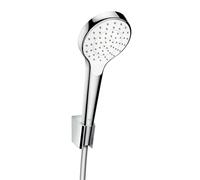 Hansgrohe Croma Select S - Conjunto de alcachofa de ducha, soporte y manguera 1,60 m, blanco/cromo 26410400