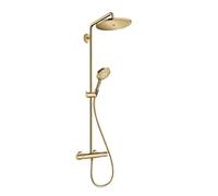 Hansgrohe Croma Select S - Conjunto de ducha Showerpipe 280 con termostato, aspecto de oro pulido 26890990