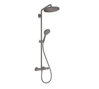 Hansgrohe Croma Select S - Conjunto de ducha Showerpipe 280 con termostato, cromo negro cepillado 26890340