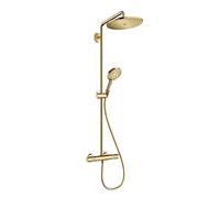 Hansgrohe Croma Select S - Conjunto de ducha Showerpipe 280 con termostato, EcoSmart, aspecto de oro pulido 26891990