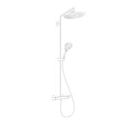 Hansgrohe Croma Select S - Conjunto de ducha Showerpipe 280 con termostato, EcoSmart, blanco mate 26891700