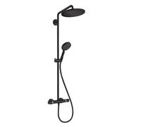Hansgrohe Croma Select S - Conjunto de ducha Showerpipe 280 con termostato, negro mate 26890670