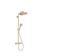 hansgrohe Croma Select S Showerpipe 280 1jet con termostato y Raindance Select S 120 3jet hand shower, 26890140, Color: bronce cepillado