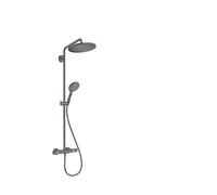 hansgrohe Croma Select S Showerpipe 280 1jet con termostato y Raindance Select S 120 3jet hand shower, 26890340, Color: Cromo negro cepillado