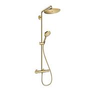 Hansgrohe Conjunto de ducha Croma Select S 280 con termostato y rociador lluvia oro pulido 26890990