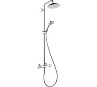 hansgrohe Croma Sistema de ducha con termostato 220 1 tipo de chorro ahorro de agua 9 l/min con termostato, cromo, 27188000