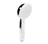 hansgrohe Crometta 100 - ducha de mano, alcachofa de ducha con 4 tipos de chorro, cabezal de ducha redondo (⌀ 100 mm), con sistema antical, blanco/cromo, 26824400