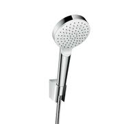 Hansgrohe Crometta - Conjunto de ducha 1jet 9 l/min. con soporte Porter, 125 cm, blanco/cromo 26568400