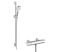 Hansgrohe Conjunto de ducha a pared Crometta 27813400 con termostato cromo-blanco
