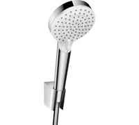 Set de soporte de ducha Crometta de tamaño manual Vario EcoSmart con flexo de ducha 160 cm, 26693400, blanco/cromo, 26694400