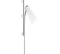 hansgrohe Crometta kit de ducha Vario EcoSmart con barra de ducha de 65 cm, blanco/cromo, 26534400