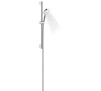 hansgrohe Crometta kit de ducha Vario EcoSmart con barra de ducha de 90 cm, blanco/cromo, 26538400