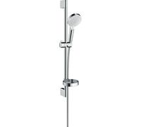 hansgrohe Crometta set de ducha Vario con barra de ducha de 65 cm y jabonera, blanco/cromo, 26553400
