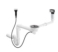 hansgrohe D16-11 vaciador automático con rebosadero para una cubeta granito cromo