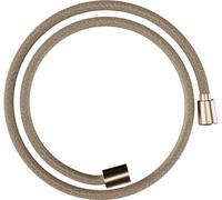 hansgrohe Designflex, flexo de ducha universal 1,25 m, sistema anti-torsión, manguera de ducha flexible y resistente a las torceduras, incl. juntas, bronce cepillado