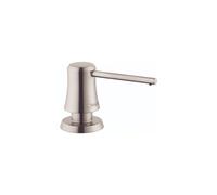 hansgrohe Dispensador de jabón de baño y Cocina de 3 Pulgadas de transición en Acero Inoxidable óptico, 04796800