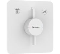 Hansgrohe Grifo empotrado DuoTurn Q – Mezclador monomando 2 funciones para 2 aparatos, blanco mate