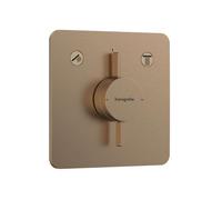 Hansgrohe DuoTurn Q - Grifo empotrado para 2 aparatos, bronce cepillado 75414140