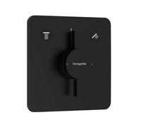 Hansgrohe DuoTurn Q - Grifo empotrado para 2 dispositivos, negro mate 75414670