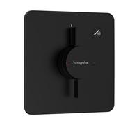 hansgrohe DuoTurn Q mezclador, empotrado, 1 consumidor, roseta Soft Edge, 75614670, Color: negro mate