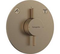 Hansgrohe DuoTurn S - Grifo empotrado para 2 aparatos, bronce cepillado 75418140