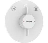 hansgrohe DuoTurn S mezclador, empotrado, 2 consumidores, 2 funciones, roseta redonda, 75418700, Color: Blanco Mate