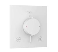 Hansgrohe Ecostat Comfort E - Grifo termostático empotrado para 2 dispositivos, blanco mate 33711700