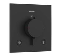 Termostato empotrado hansgrohe Ecostat Comfort E para 2 consumidores, 33711670, Color: negro mate