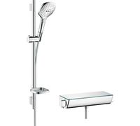 Hansgrohe Ecostat conjunto de ducha a pared con termostato cromo-blanco 27038400