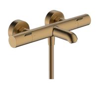 hansgrohe Ecostat Fine 2 - Termostato de baño, bronce cepillado | Fácil de limpiar, SafetyStop (40 °C), caudal ajustable, máx. 20 l/min, 13325140
