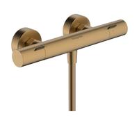 hansgrohe Ecostat Fine - Grifo de ducha para 1 consumo, bronce cepillado | SafetyStop (40 °C), caudal regulable, máx. 17 l/min, 13324140
