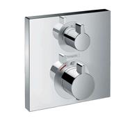 Hansgrohe Ecostat Square - Grifo termostático empotrado con válvula de cierre, cromo 15712000