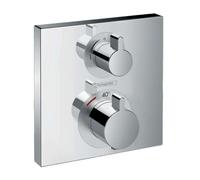 Hansgrohe Ecostat Square - Grifo termostático empotrado con válvula de cierre, cromo 15714000