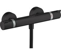 hansgrohe Ecostat termostato de ducha Confort montado en superficie, 13116670, Color: negro mate