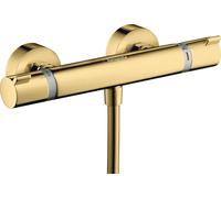 hansgrohe Ecostat termostato de ducha Confort montado en superficie, 13116990, Color: Óptica Oro Pulido