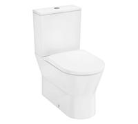 Hansgrohe EluPura Original S - Inodoro combinado con asiento SoftClose, desagüe Vario, sistema de descarga AquaChannel, sin reborde, blanco 60346450