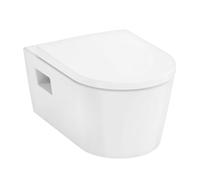 Hansgrohe EluPura Original S taza de inodoro con asiento de cierre suave suspendido sin reborde blanco brillante 62050450