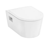 Hansgrohe EluPura Original S taza de inodoro con asiento de cierre suave suspendido sin reborde blanco brillante 60288450