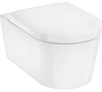 Hansgrohe EluPura S - Inodoro suspendido con asiento SoftClose, sin borde, AquaFall Flush, blanco 60292450