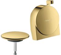 hansgrohe Exafill S juego completo de caño de baño, desagüe y rebosadero, 58117990, Color: Óptica Oro Pulido