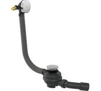 hansgrohe Exafill - Set completo sistema de llenado y vaciado para bañeras incl. set básico, vaciador y sifón antiolores, apto para bañeras con desagüe de 52 mm de diámetro, cromo, 58130000