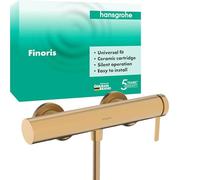 hansgrohe Finoris - grifo de ducha visto para 1 función, grifo monomando ducha, mezclador monomando de ducha, bronce cepillado, 76620140