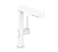 Hansgrohe Finoris - Grifo de lavabo 230, con desagüe Push-Open y ducha extraíble, EcoSmart, blanco mate 76063700