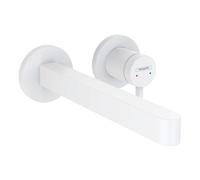 Hansgrohe Finoris - Grifo empotrado de lavabo de 2 orificios, EcoSmart, blanco mate 76050700
