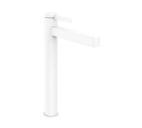 hansgrohe Finoris Grifo monomando de lavabo 260 con vaciador Push-Open, blanco mate, 76070700