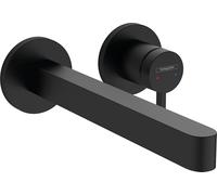 hansgrohe Finoris Grifo monomando de lavabo empotrado con caño 22,8 cm, negro mate, 76050670
